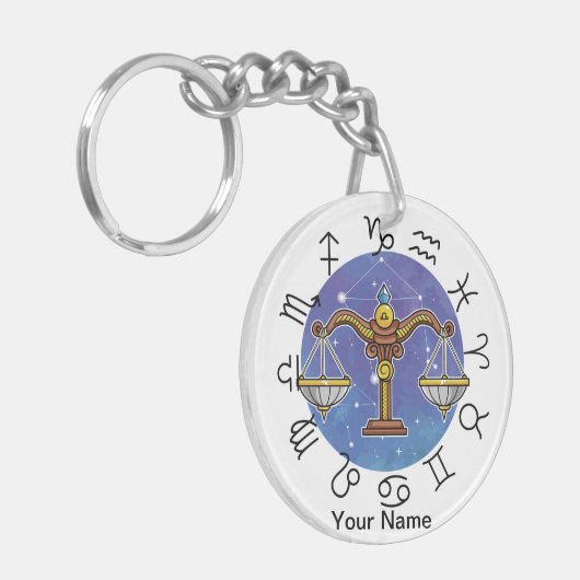 Porte-clés Libra -Gemin ZodiacAcrylic Keychain (Devant gauche)