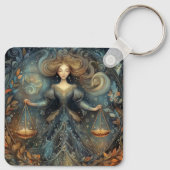 Porte-clés Libra Scales Zodiac Astrology Mystical Birthday (Dos)