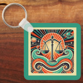 Porte-clés Libra Zodiac Porte - clé Conception rétro (Recto)