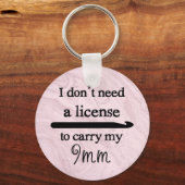 Porte-clés Licence Crochet Hook Artisanat Marbre rose (Recto)