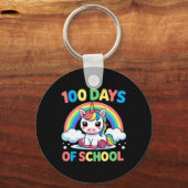 Porte-clés Licorne 100 Jours D'école 100 Jours Plus Intellige (Recto)