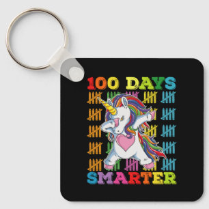 Porte-clés Licorne 100 Jours Plus Intelligente 100ème Jour D'