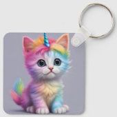Porte-clés Licorne Arc-en-ciel Chatons (Dos)
