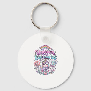 Porte-clés Licorne avec Charme de Vêtements Limites Graphique