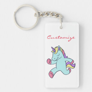 Porte-clés Licorne bleue courant Thunder_Cove