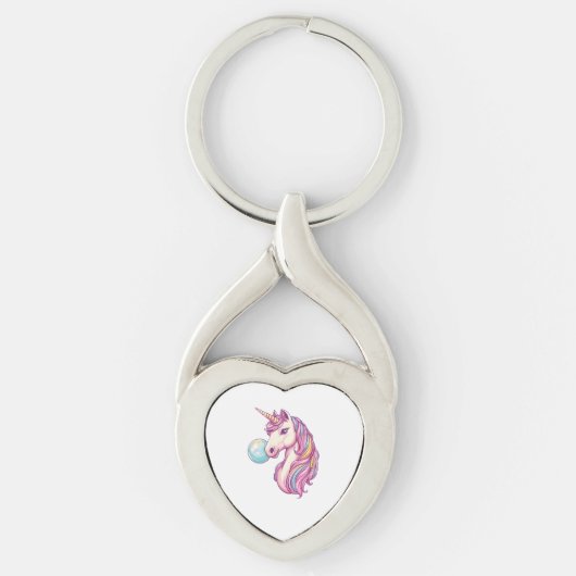 Porte-clés Licorne Bulle de Bonbons (1) (Devant)