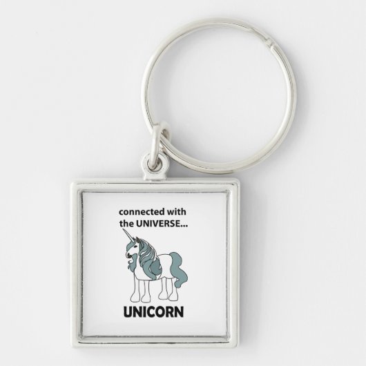 Porte-clés Licorne Connectée À L'Univers Licorne (Devant)