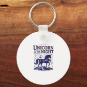 Porte-clés Licorne de la conception graphique de nuit Zazzle (Recto)