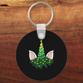 Porte-clés licorne de l'arbre de noël (Recto)