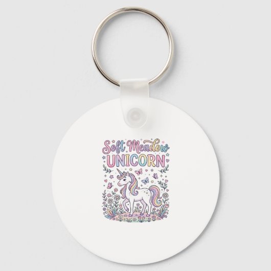 Porte-clés Licorne Douce Prairie Licorne Adorable Conception (Recto)