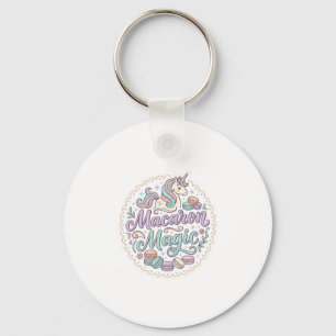 Porte-clés Licorne Macaron Magie T-Shirt Fantaisiste Design_1