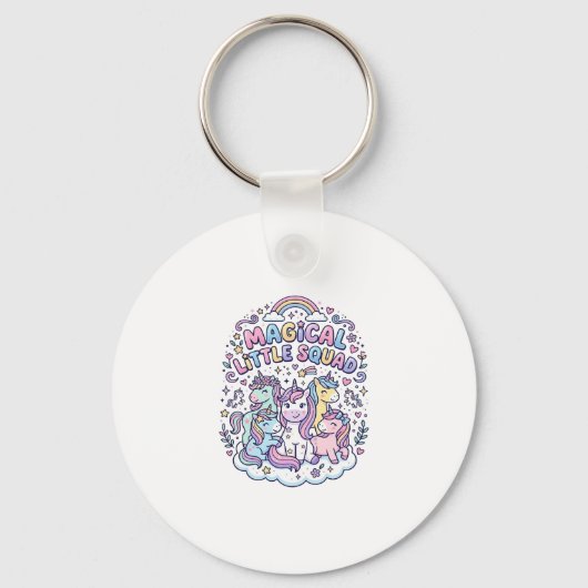 Porte-clés Licorne Magical Little Squad Conception Graphique (Recto)