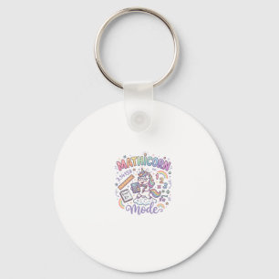 Porte-clés Licorne Mathicorne Mode Typographie Adorable Desig