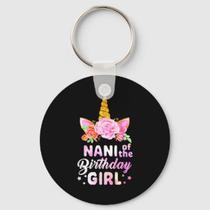 Porte-clés Licorne mignonne nani de la fille d'anniversaire d