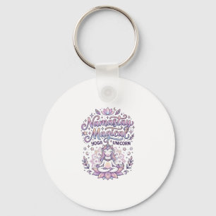 Porte-clés Licorne Namastay Magique Adorable Typographie Conc