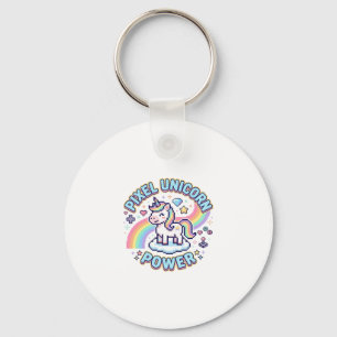 Porte-clés Licorne Pixel Licorne Puissance Conception Graphiq