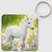 Porte-clés Licorne Poney Blanc (Dos)
