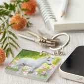 Porte-clés Licorne Poney Blanc (Devant Droit)