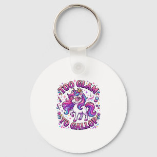 Porte-clés Licorne Trop Glamour pour Galoper Impression sur D