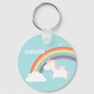 Porte-clés Licorne Volante Arc-en-ciel Mignon Pour Filles