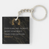 Porte-clés L'idée de Sénèque : les peurs comparées aux danger (Dos)
