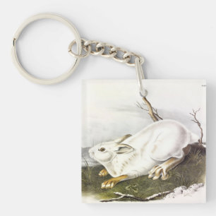 Porte-clés Lièvre d'Amérique, hiver (lièvre du Nord) par Audu