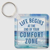 Porte-clés Life Begins At Motivational Quote Keepsake (Recto)