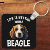 Porte-clés Life Is Better With A Beagle (Verso)
