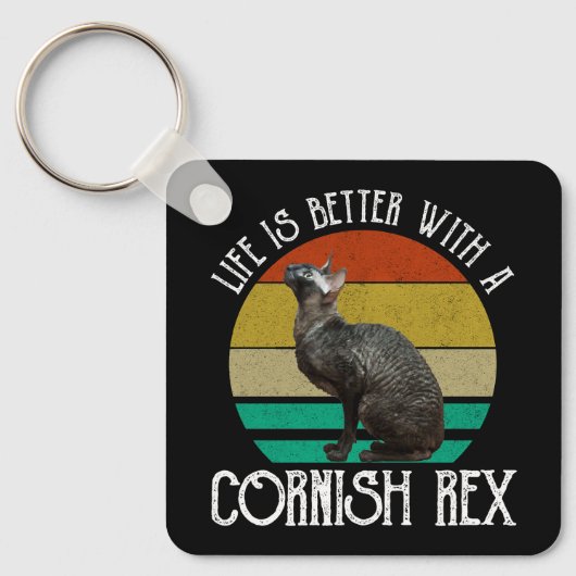 Porte-clés Life Is Better With A Cornish Rex (Recto)