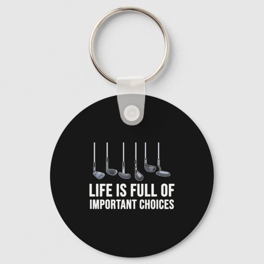 Porte-clés Life Is Full Of Imrtant Choices Golf Christmas (Recto)