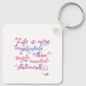 Porte-clés Life is more complicated Personal Growth Slogan (Dos)