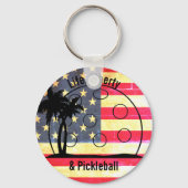 Porte-clés Life Liberty & Pickleball USA (Recto)