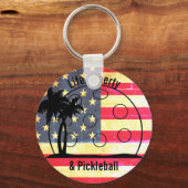 Porte-clés Life Liberty & Pickleball USA (Recto)