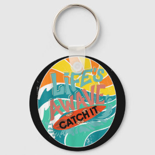 Porte-clés Lifes A Wave Catch It Surf Life Beach Hang Ten Sur