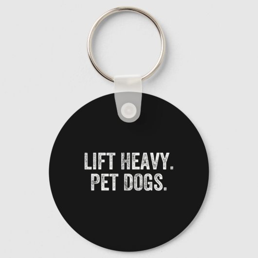 Porte-clés Lift Heavy Pet Dogs Gym Weightlifter Bodybuilder  (Recto)