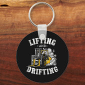Porte-clés Lifting Et Drifting Funny Forklifter Opérateur Cad (Recto)