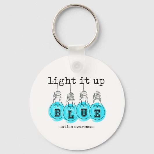 Porte-clés Light It Up Blue Sensibilisation sur l'autisme Pre (Recto)