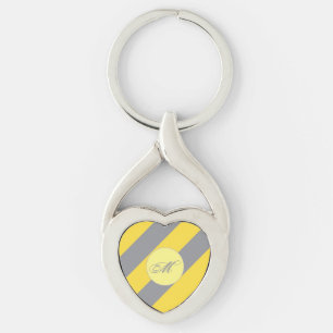 Porte-clés Light Yellow and Soft Gray Customize