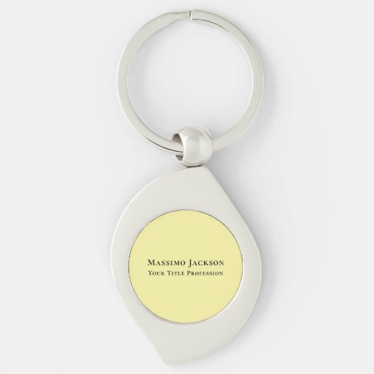 Porte-clés Light Yellow Plain Elegant Professional Modern (Devant)