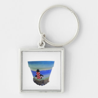 Porte-clés Lighthouse Ocean View Clay Pot Key Chain 