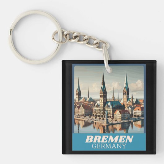 Porte-clés Ligne aérienne Retro Bremen (Devant)