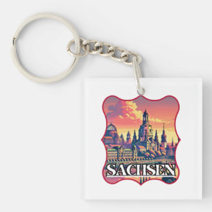 Porte-clés Ligne aérienne Retro Sachsen