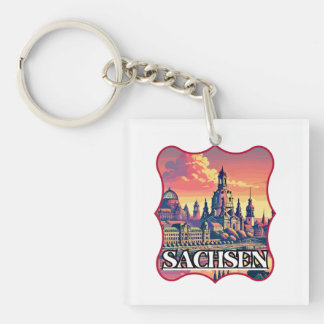 Porte-clés Ligne aérienne Retro Sachsen