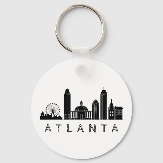 Porte-clés Ligne aérienne stylisée moderne Atlanta Georgia (Recto)