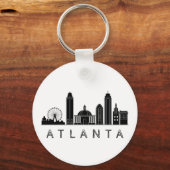 Porte-clés Ligne aérienne stylisée moderne Atlanta Georgia (Recto)