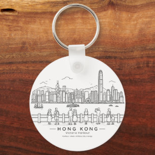Porte-clés Ligne artistique de Victoria Harbour à Hong Kong