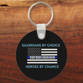 Porte-clés Ligne bleue mince (Verso)