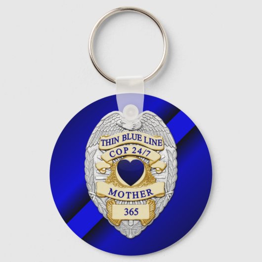 Porte-clés Ligne bleue mince (Recto)
