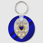 Porte-clés Ligne bleue mince (Verso)