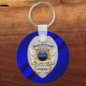 Porte-clés Ligne bleue mince (Recto)